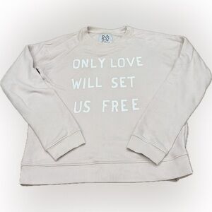 Zoe Karssen Graphic Sweatshirt Only Love Will Set Us Free Size S